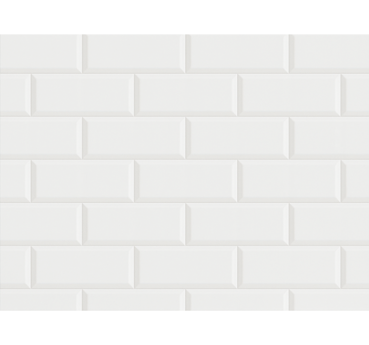洁净墙纸白色瓷砖图案 - TenStickers