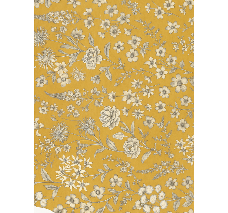 墙纸 主卧 复古花卉图案 - TenStickers