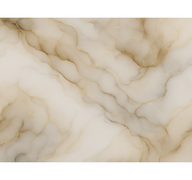 墙纸 主卧 大理石纹理与金色装饰 - TenStickers