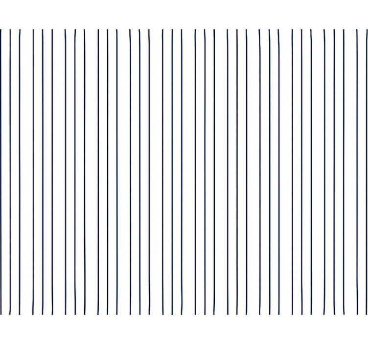 客厅墙纸蓝白细条纹 - TenStickers