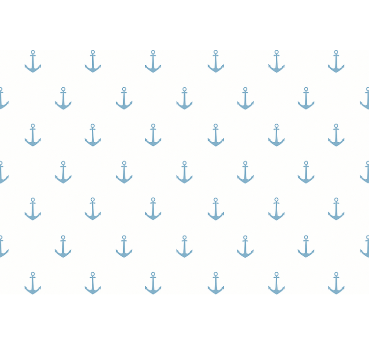 儿童墙纸蓝色锚设计 - TenStickers