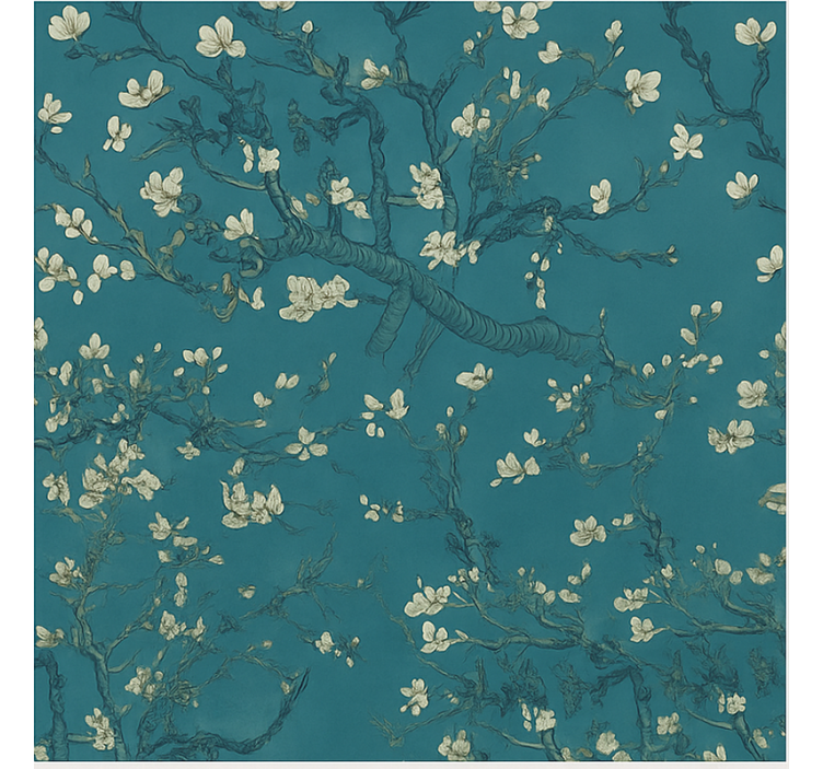 墙纸 主卧 深蓝色树木设计 - TenStickers