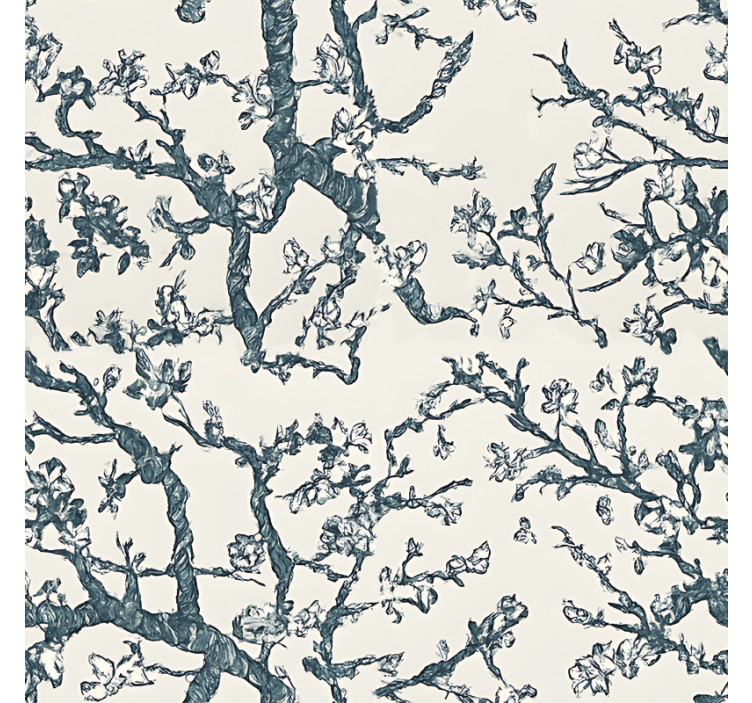 墙纸 主卧 深蓝色树木设计 - TenStickers