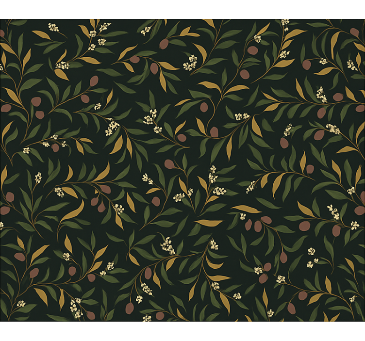 墙纸 主卧 简约重复花卉设计 - TenStickers