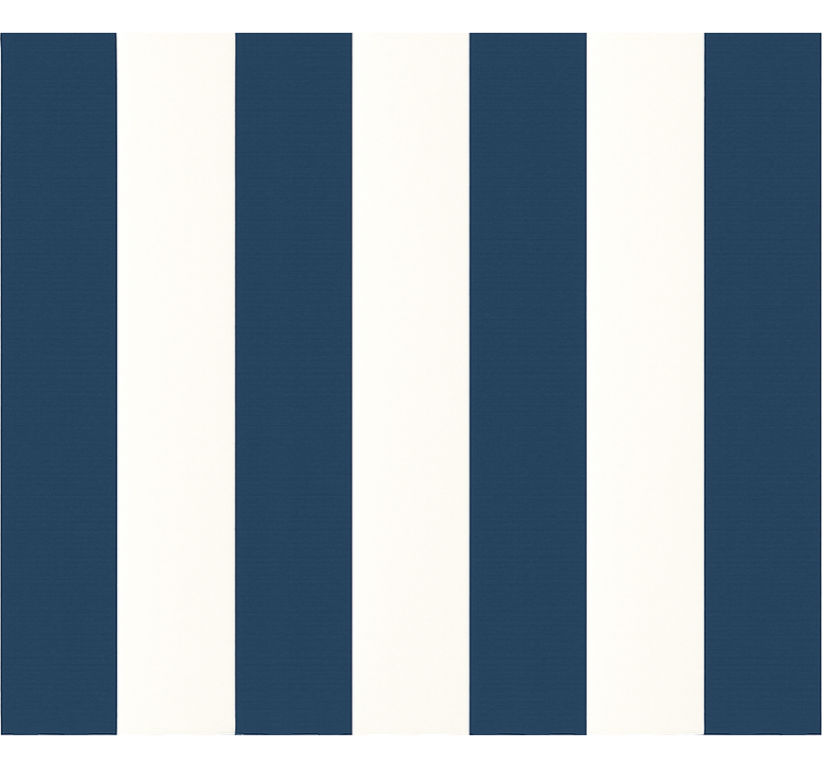 儿童墙纸蓝白粗条纹 - TenStickers