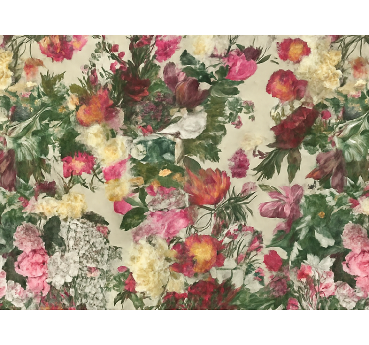 墙纸 主卧 复古花卉画设计 - TenStickers