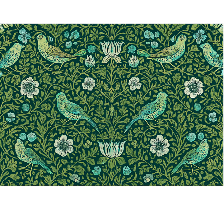 墙纸 主卧 装饰花卉与鸟类 - TenStickers