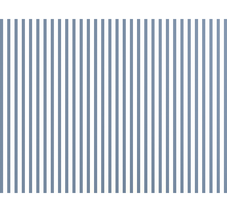 客厅墙纸蓝白色重复条纹 - TenStickers