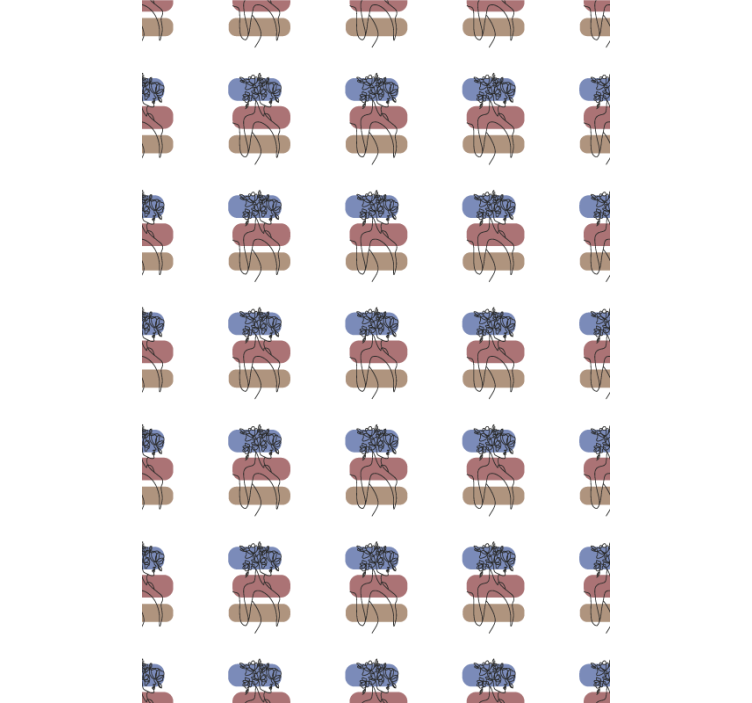 墙纸花卉几何女性设计 - TenStickers