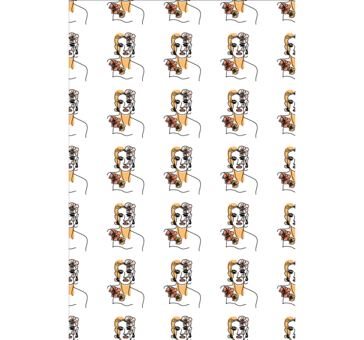 墙纸 花卉观赏 简约面孔与兰花 - TenStickers