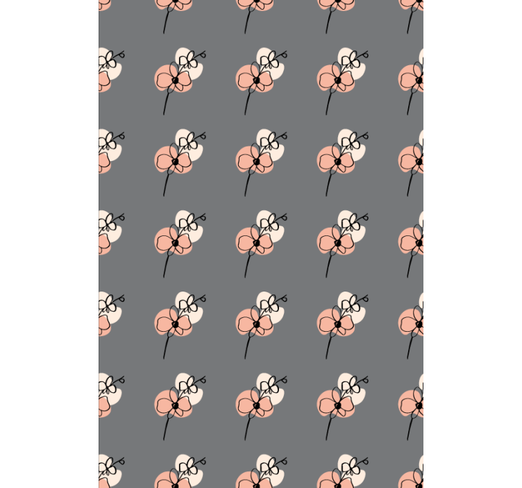 墙纸 花卉观赏 兰花抽象线条艺术设计 - TenStickers