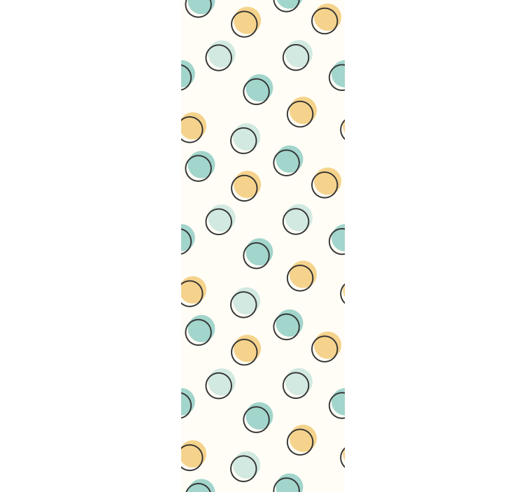 卧室墙纸装饰色彩丰富的几何插图 - TenStickers