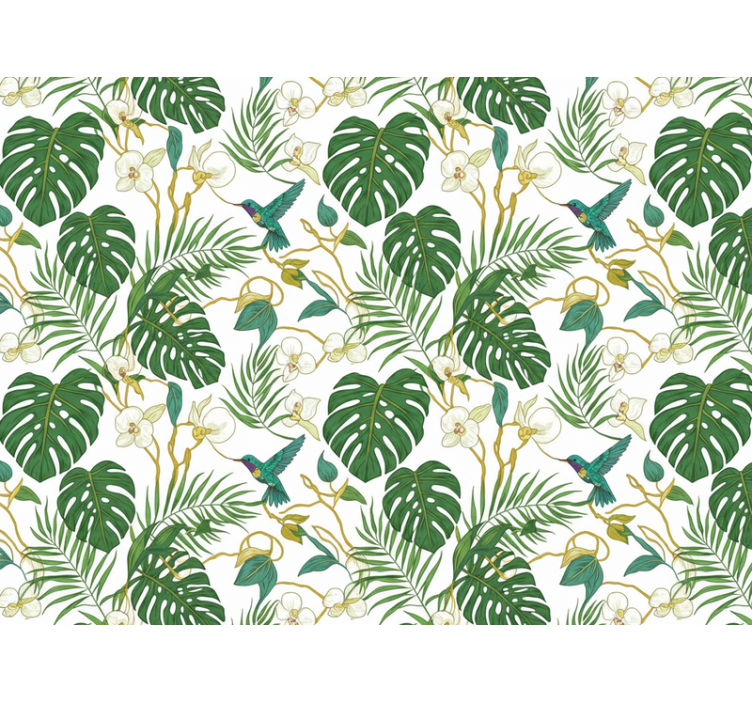 墙纸 树叶 翡翠植物园 (b095krc7kt) - TenStickers