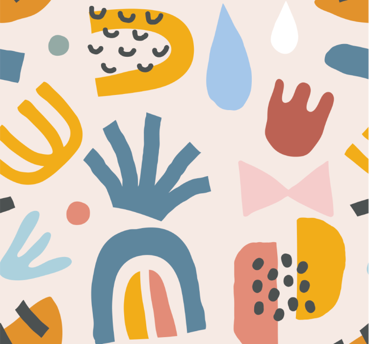 墙纸 抽象 波西米亚风格图案 - TenStickers