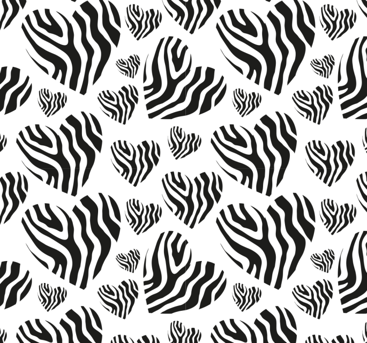 客厅墙纸 zebra Pattern Simplicity - TenStickers
