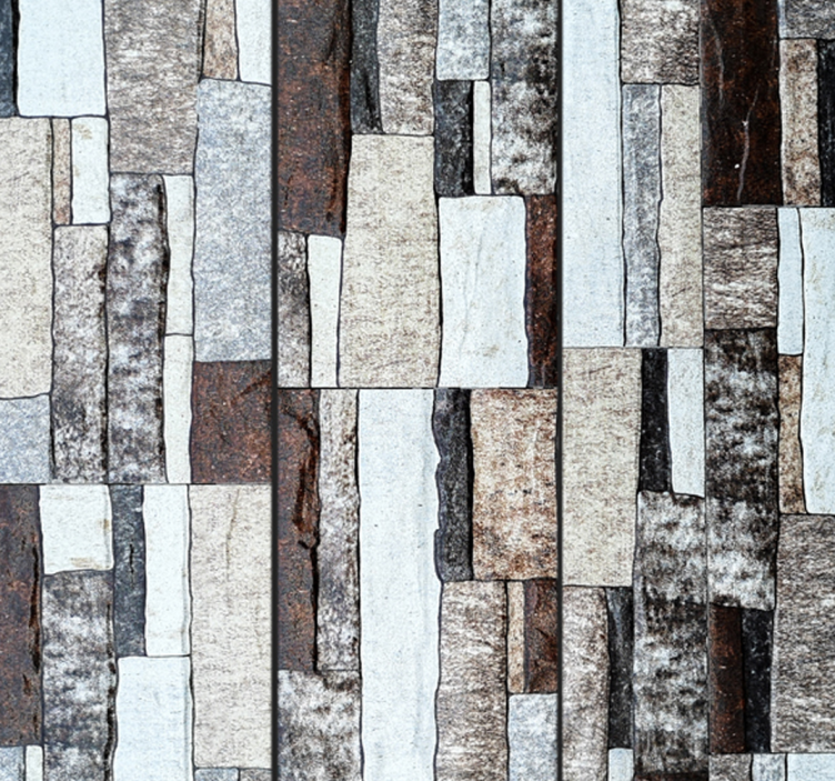 客厅墙纸 几何纹理设计 - TenStickers