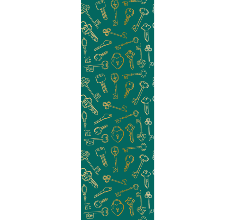 墙纸 装饰 复古钥匙图案 - TenStickers