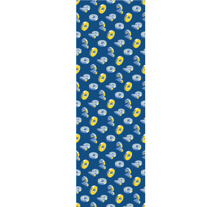 儿童墙纸 几何眼睛图案 - TenStickers