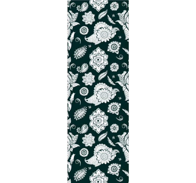 墙纸厨房 花卉瓷砖图案 - TenStickers