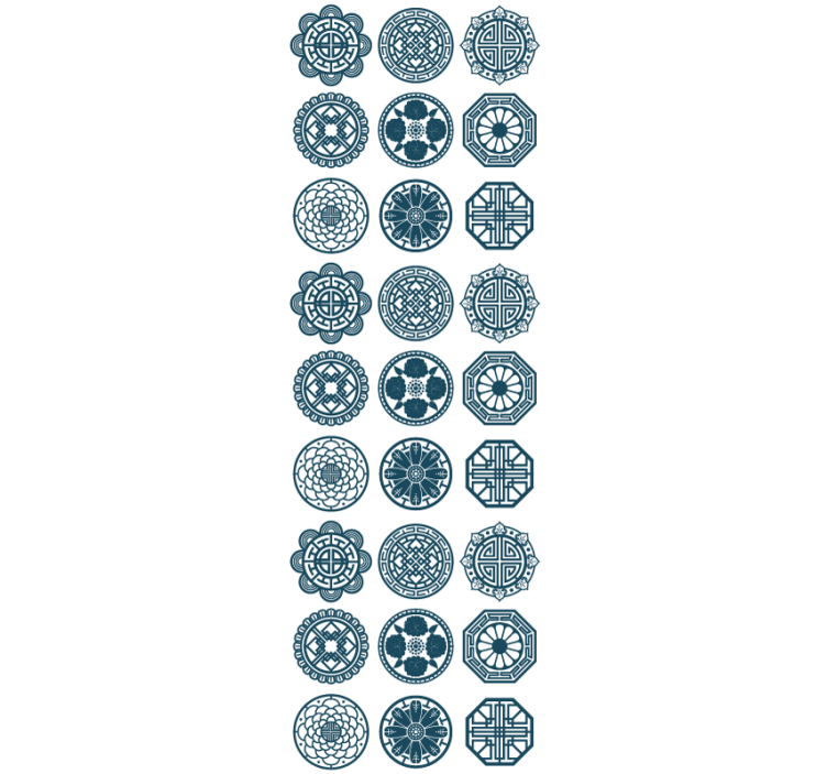 墙纸 瓷砖 几何瓷砖图案 - TenStickers