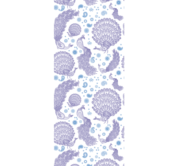 墙纸 艺术 孔雀羽毛图案 - TenStickers