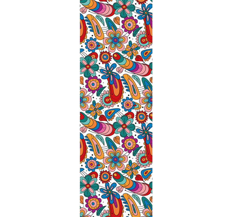 墙纸花卉 奇思妙想的花卉图案 - TenStickers