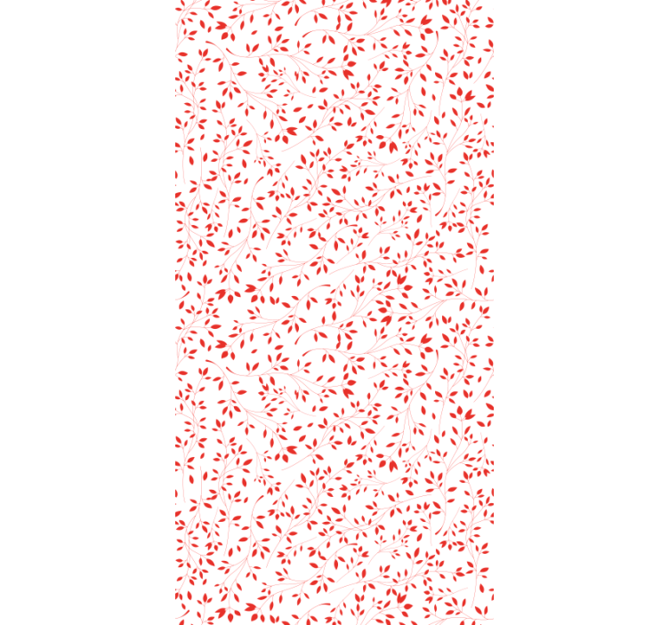 墙纸 树叶 红色树枝图案 - TenStickers