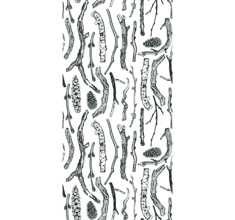 墙纸 动物壁纸 林地素描 - TenStickers