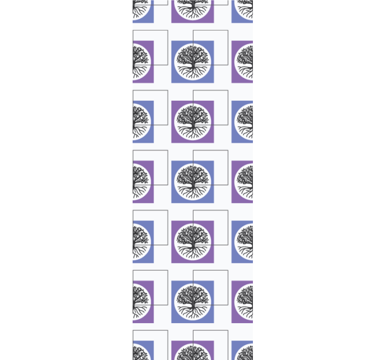 卧室墙纸装饰 几何树设计 - TenStickers