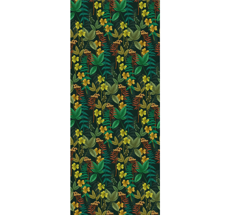 墙纸 性质 植物条纹图案 - TenStickers