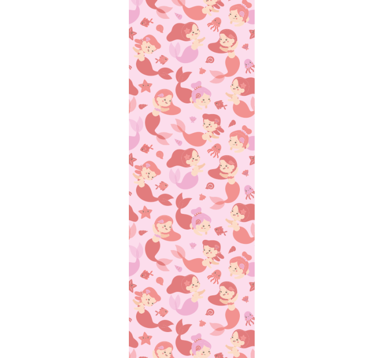 墙纸 动物壁纸 俏皮的美人鱼图案 - TenStickers