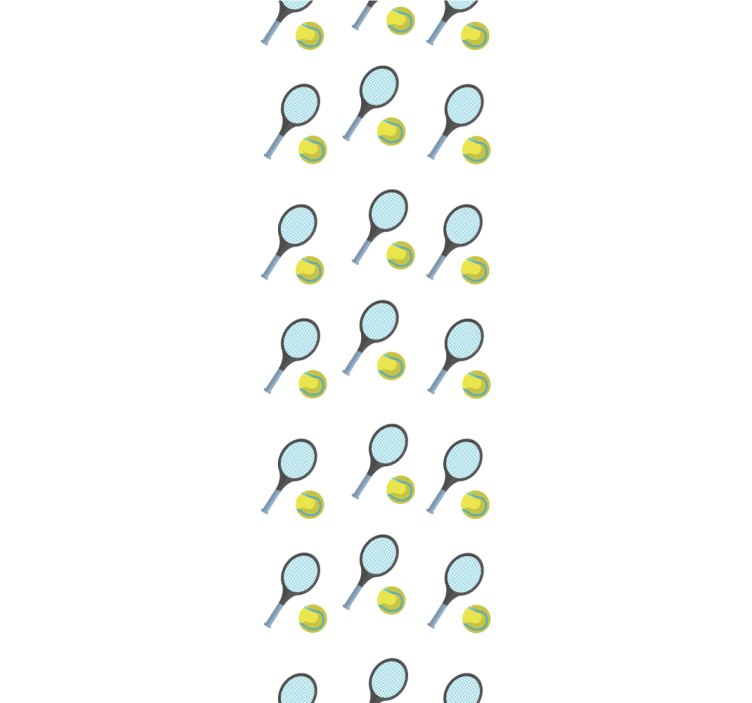 墙纸 定制墙纸 网球拍与球 - TenStickers