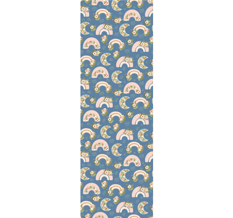 幼儿园墙纸 花彩虹 - TenStickers