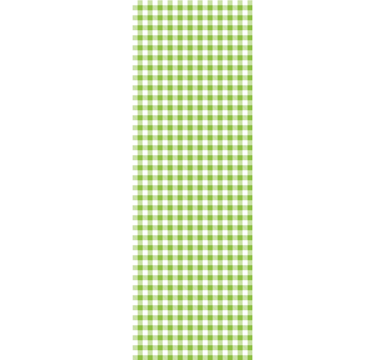 绿色格子格子设计厨房壁纸 - TenStickers
