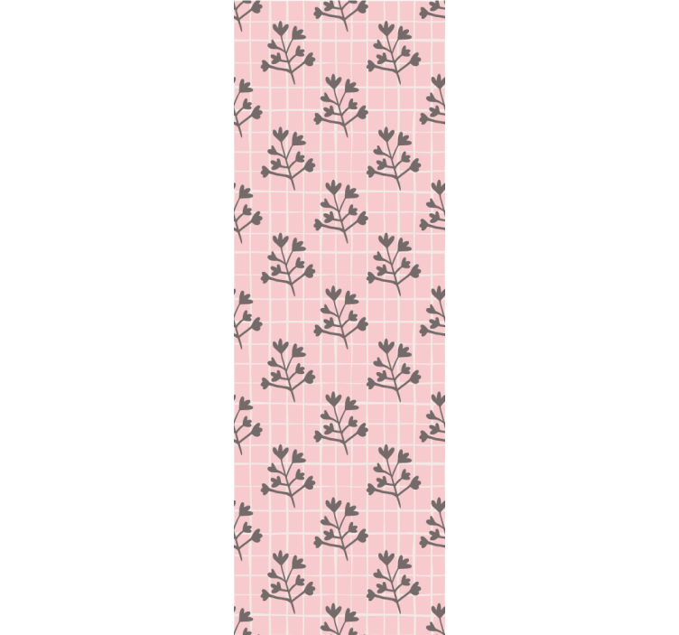 墙纸 树叶 植物网格图案 - TenStickers