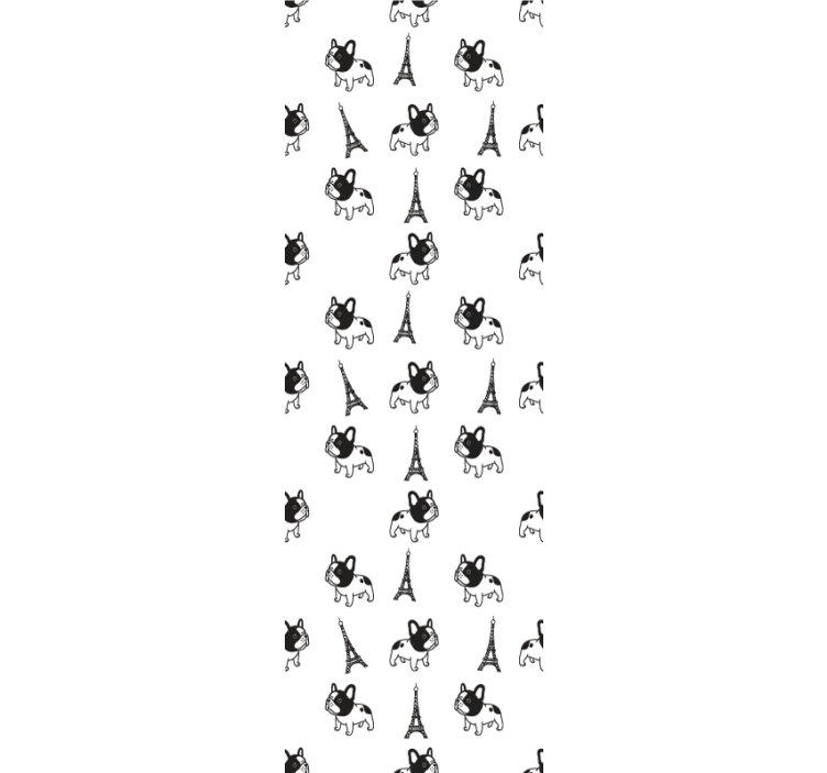 墙纸狗 巴黎小狗 - TenStickers
