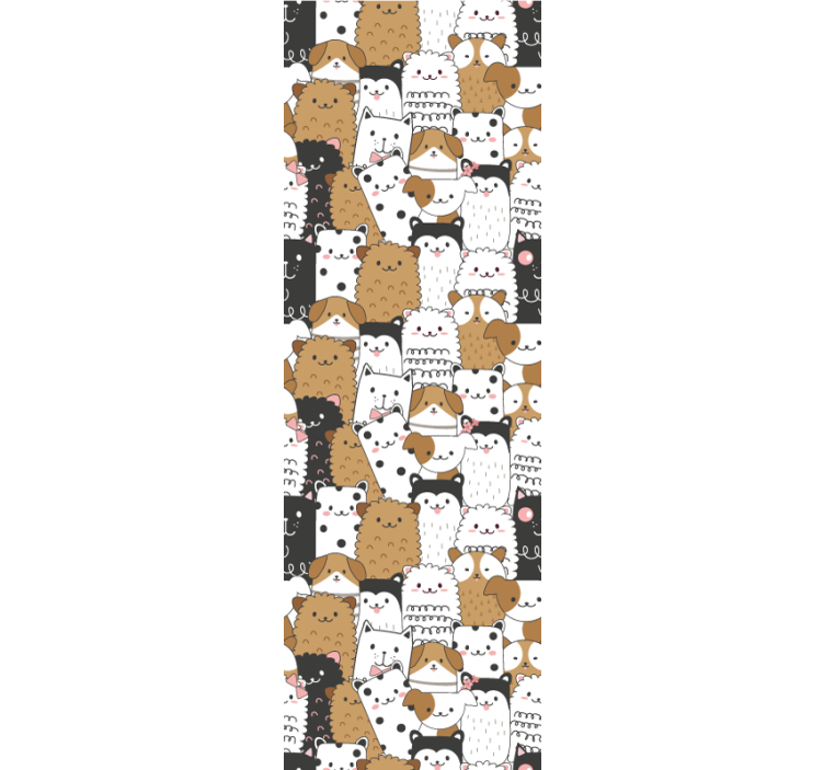 墙纸 猫 顽皮的猫咪图案 - TenStickers