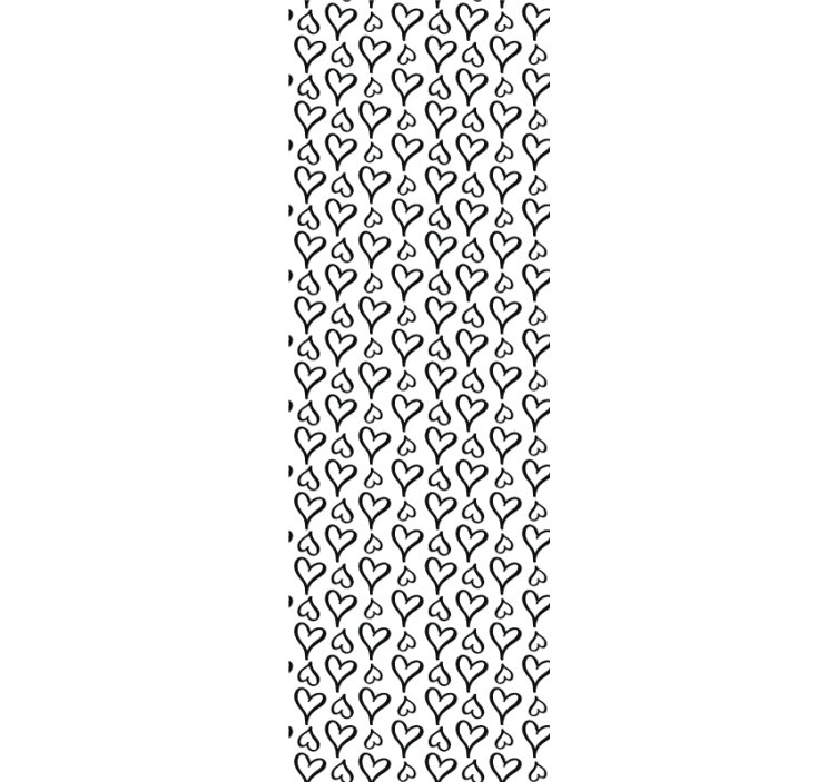几何墙纸 心形图案重复 - TenStickers