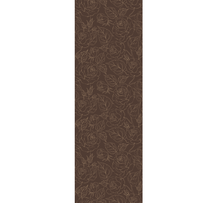 墙纸花卉玫瑰极简风格图案 - TenStickers