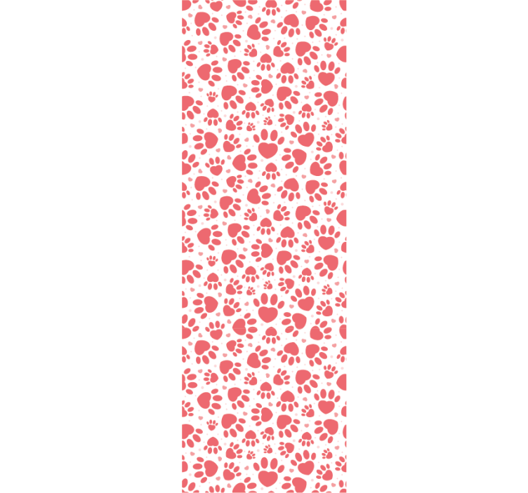 墙纸狗爪印爱心图案 - TenStickers