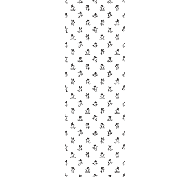 墙纸狗 滑板上的斗牛犬 - TenStickers