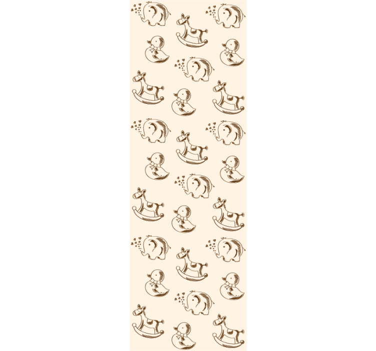 幼儿园墙纸 顽皮的动物素描 - TenStickers