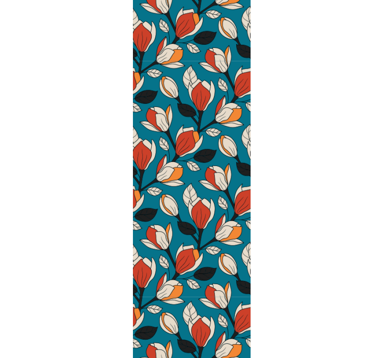 墙纸花卉 花卉图案背景 - TenStickers