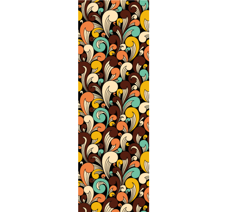 墙纸 装饰 复古旋涡图案 - TenStickers