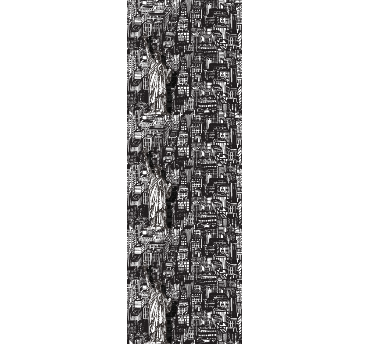 城市和乡村壁纸 雕像城市拼贴 - TenStickers