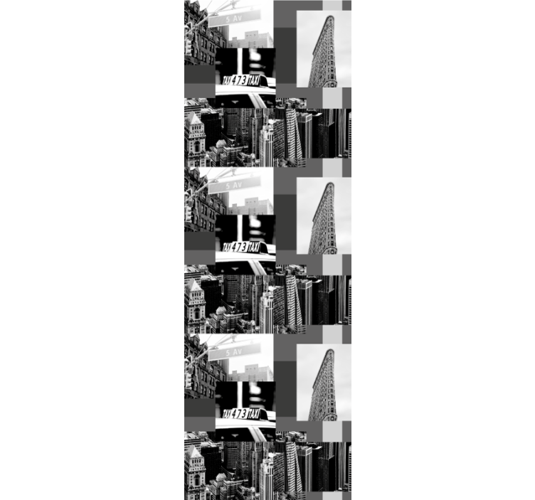 城市和乡村壁纸 城市拼贴图案 - TenStickers