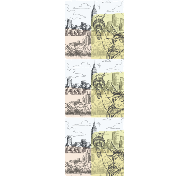 城市和乡村壁纸 城市素描设计 - TenStickers