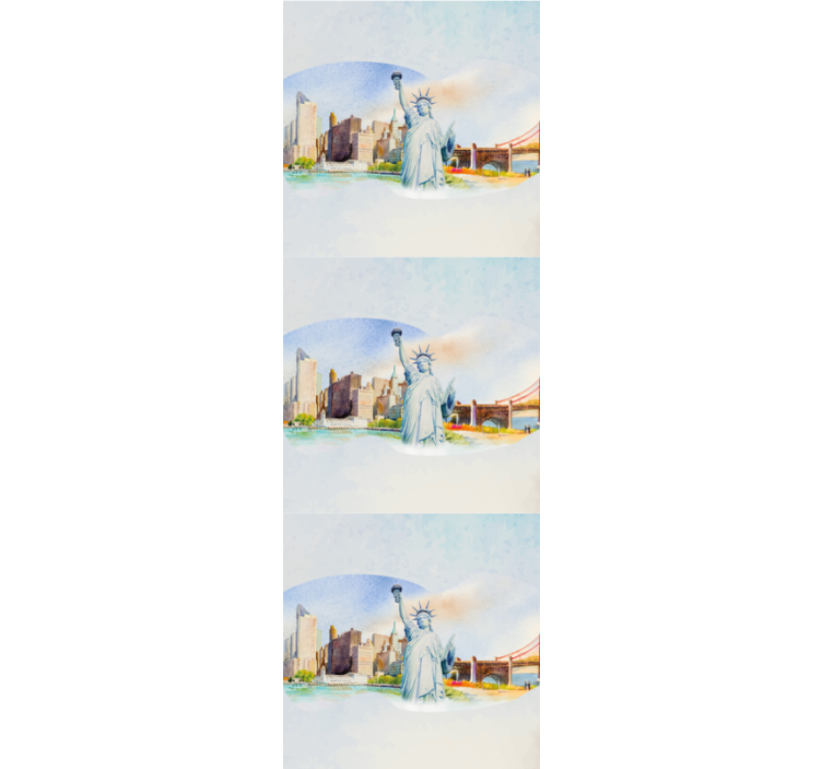 墙纸 纽约壁纸 城市地标拼贴 - TenStickers