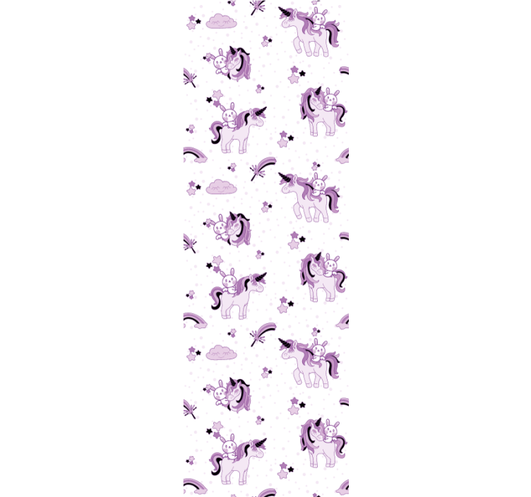 幼儿园墙纸 独角兽幻想场景 - TenStickers