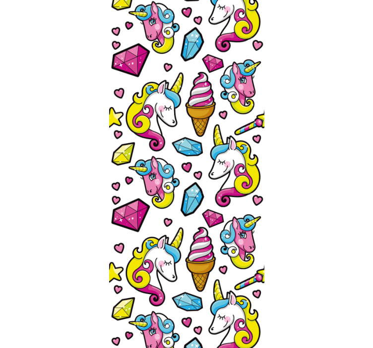 儿童墙纸 独角兽幻想主题 - TenStickers